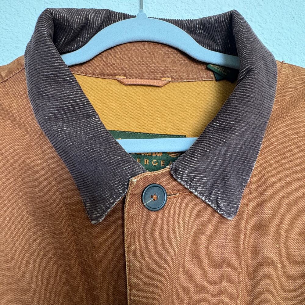 Timberland  Field Jacket Brown Canvas Corduroy XXL Chore Coat GORPCORE Vintage - Picture 10 of 11